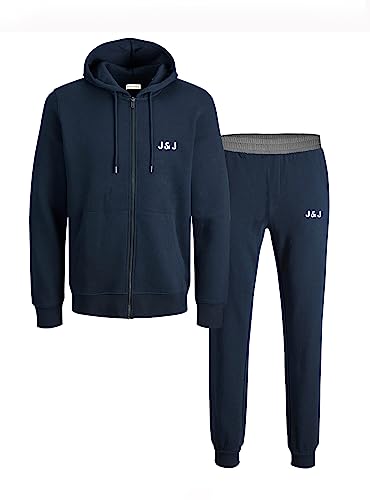 JACK & JONES Herren JACLOGO ZIP AND PANTS SET, Navy Blazer/Pants Navy Blazer, L JACK & JONES Herren JACLOGO ZIP AND PANTS SET, Navy Blazer/Pants Navy Blazer, L