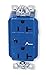 20A 5-20R 125V Receptacle Deco Blue - Pack Of 6