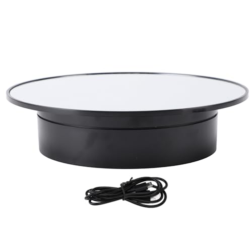 Image of Motorized Rotating Di Stand, USB Battery ed Turntable, Low Noise Stand with Mirrored , 8.8lb Load Bea for Photography Product Show Live Broadcast