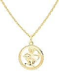 My Gold Damski męski wisiorek znak zodiaku (bez łańcuszka) prawdziwe żółte złoto próby 333 (8 karatów) Ø 15 mm okrągły znak zodiaku horoskop Gavno, Mittelgroß, Żółte złoto, Bez kamieni szlachetnych