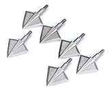 Cuoyuqie 6 pcs 150Grain Stainless Steel Broadheads Crossbolt Bow Hunting Arrow Tips