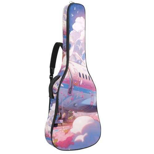 Sac pour guitare étanche à motif avion rose idéal pour vos cours et trajets