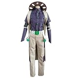 Julius Caesar Zeppeli Gyro Hat Belt Outfits Halloween Carnival Party Cosplay Khaki (Male XXL)