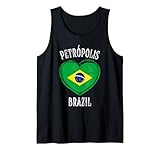 Buscando presentes de Petropolis Brasil? Este é o presente perfeito para um brasileiro de Petropolis com a bandeira do Brasil. Um design de Eu Amo Brasil Petropolis, lembrança do Brasil ou roupa para as férias.