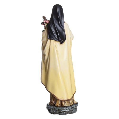 Estatua pintada a mano de Santa Teresa, decoración religiosa de 10 pulgadas miniatura 4