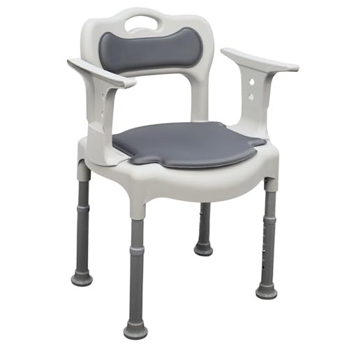 Millercare Aquarius Adjustable Commode Chair - Portable Toilet Seat for Elderly & Disabled - Versatile & Comfortable Chair for Enhanced Mobility & Independence - Perfect for Bedroom & Shower Use