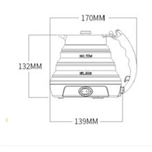 Hervidor Eléctrico Plegable de Silicona grado alimenticio 555ml miniatura 2