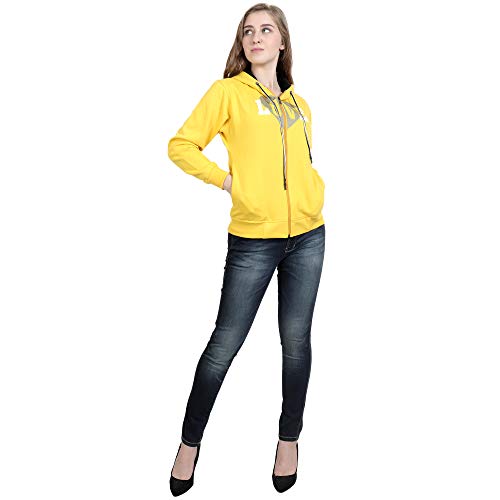 Image of Matelco Women Printed Sweatshirt with Hooded (Dark Pink S)