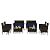 Tangkula 8 Piece Patio Rattan Conversation Set, Outdoor Wicker Furniture Set with Chair, Loveseat & Tempered Glass Table, Cozy Seat Cushions, Outside Sectional Sofa Set for Backyard, Porch