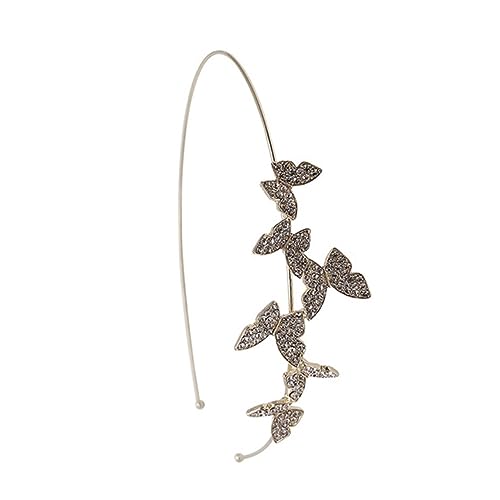 TOVINANNA 1 Pc Diadema accesorios para el cabello bandas de pelo francés equipo hair topper tocados aro de pelo con estilo Decoración del cabello de las mujeres. pedrería Golden