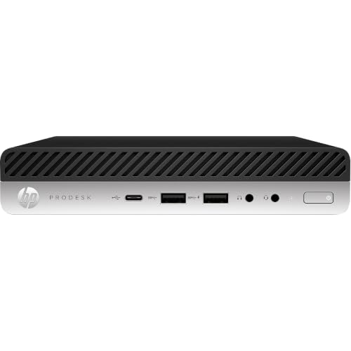Image of HP ProDesk Mini Desktop PC, Intel 6-Core i5 Processor, 16GB DDR4 RAM, 256GB PCIe SSD, WiFi, Bluetooth, 2 DisplayPort, VGA, USB-C, Windows 11 Pro, Business Mini PC