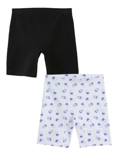Image of mackly Girls Inner Shorts (Pack of 2) | 2-in-1 Seamless Panty Shorts with Gusset | Soft Breathable Base Layer for Dresses, Skirts