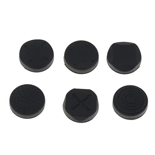 P Prettyia 6pcs Funda Antideslizante Analógica de Tapa de Joystick de Pulgar para Sony Playstation PS Vita PSV1000 2000 - Negro