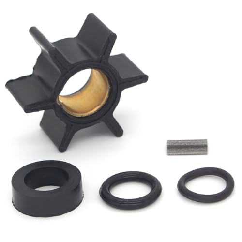 Image of QuickMarine 89980T1 Water Pump Impeller Repair Kit for Mercury Marine 3.9-9.8 HP Outboard Motors Replacement 47-89980T1 47-89980Q1 Boat Engine