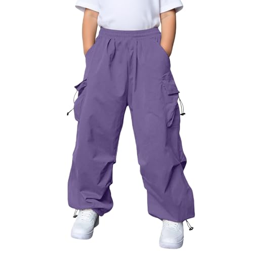 Pantalones cargo para niños con puños ajustables y cintura elástica cómoda