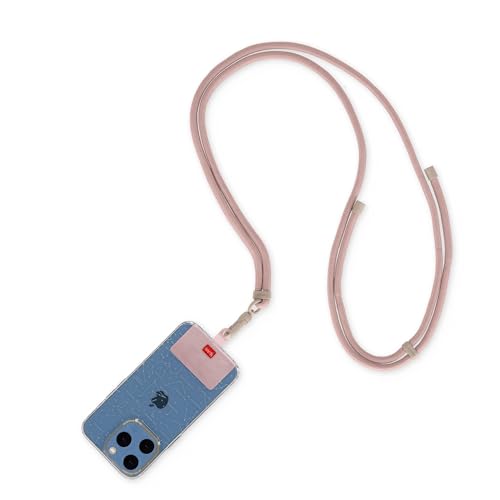 Legami - Always Together, Smartohone Laynard, verstellbares Umhängeband mit Metallhaken, sicherer Verschluss, Aufkleber, Motiv Rose Gold, 70 cm