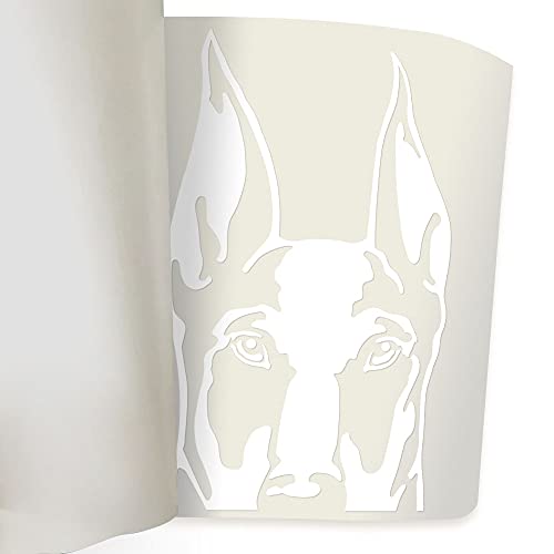 Image of WIRESTER 6 inch Clear Vinyl Decal Sticker Decoration for Car Window (Or Any Flat Surface) - Doberman Pinscher Dog