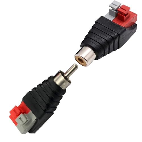 5 Sets conectores RCA macho-hembra adaptador para altavoz miniatura 2