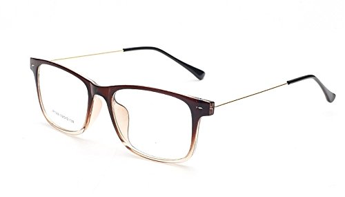 Flowertree Unisex S9352 Lightweight Super Thin Arm Wayfarer 52mm Glasses (Gradient brown)