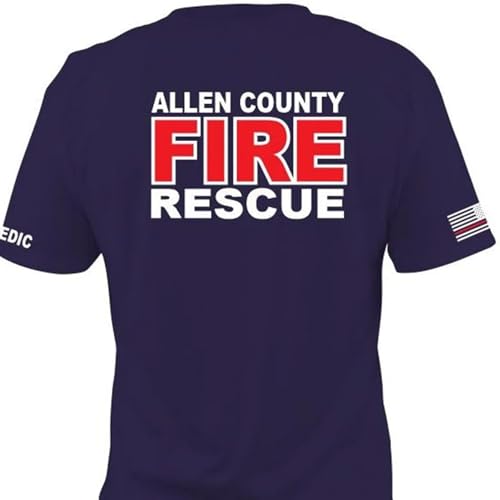 Personalized EMS EMT Rescue T-Shirt Custom EMS Department Fire Rescue Firefighter Shirt Emergency Medical Services Uniform Paramedic Medical Technician Tee Shirts (Style A) (Style A)3