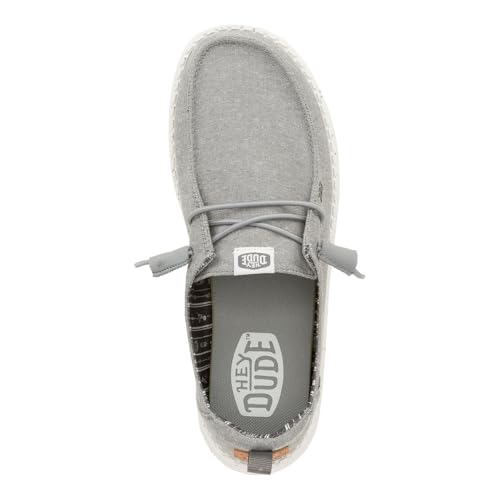 Image of HEYDUDE Women's Wendy Chambray Loafers | Lightweight Slip On Shoes for Women | Casual Everyday & Travel Style