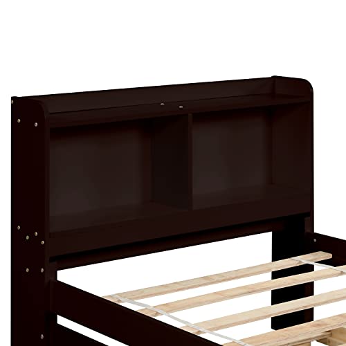 Twin-Bed-with-TrundleBookcaseEspresso Twin Bed with TrundleBookcaseEspresso