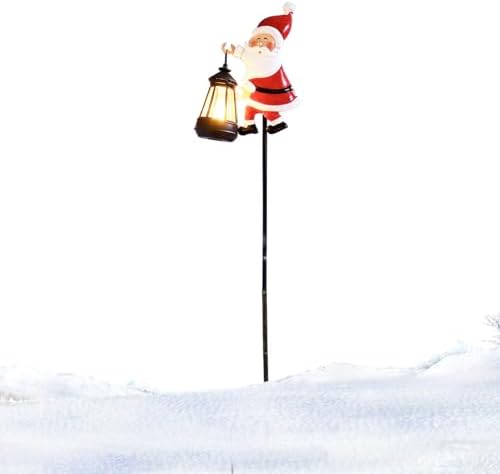 Luces Navideñas De Jardín – Lámpara LED de Estaca | Decoraciones de Navidad con Luces Solares y Diseño de Santa | para Exterior Jardín Casa Patio Césped Patio Trasero Sendero Valla