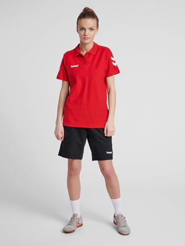Polo Hummel True Red de algodón transpirable y cuello clásico 4
