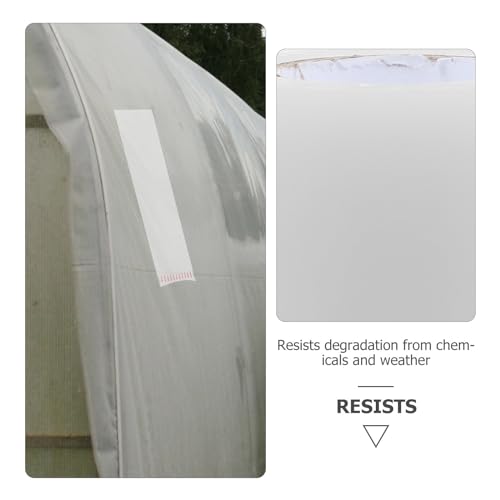 Gatuida Greenhouse Film Tape Patch Greenhouse Covering Tape Duct Heavy Duty Clear Uv Garden Nursery Membrane Heavy Duty White Duct Tent Tarpaulin 100mm - Image 2