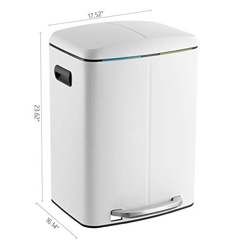 Happimess HPM1005C Marco Rectangular 10.5-Gallon Double Bucket Garbage Can thumb #5