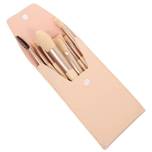 Ipetboom 1 Juego pinceles de maquillaje de viaje set pinceles maquillaje accesorios maquillaje mujer bigudí bolsa de maquillaje favor de las mujeres cepillo de maquillaje profesional PU