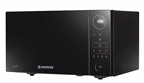 Hoover HMGI25TB Forno a Microonde con Grill, 25 Litri, 900 Watt, Inverter, 6 Livelli di Potenza, Piatto girevole 31,5 cm, Libera Installazione, 48.3x38.7x29.2 cm, Nero