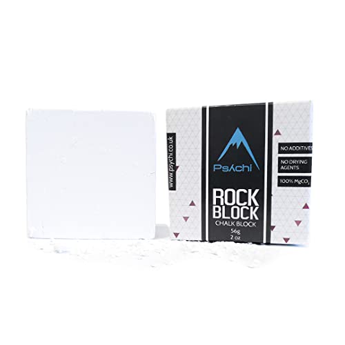 Psychi x2 Chalk Block for Crossfit Rock Climbing Bouldering Gym Gymnastics Weightlifting Pole Dancing, White - Image 2