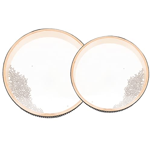 WOONEKY 2pcs Ocean Wave Bead Drum Hand Percussion Instrument for Gentle Sea Sound Music for Early Learning and Parent Interaction