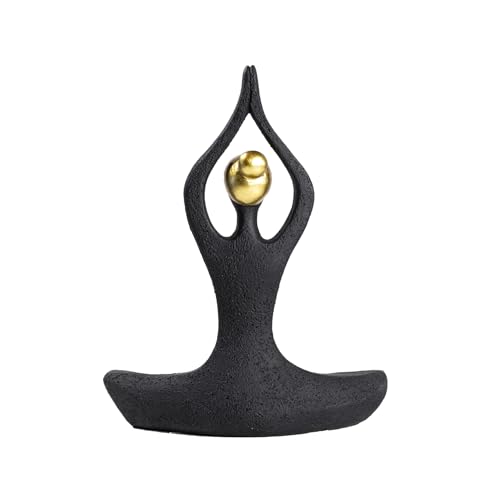 Figura de Resina en Pose de Yoga para Meditación miniatura 3