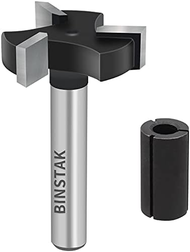 CNC Spoilboard Surfacing Router Bits, 1/4 inch Shank 1 inch Cutting Diameter, Slab Flattening Router Bit Planing Bit Wood Planing Bit Dado Planer Bit by BINSTAK (Carbide)