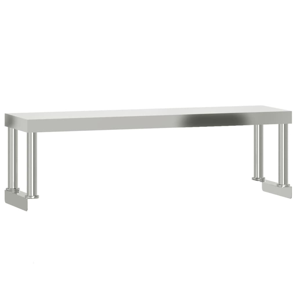 Tavolo da lavoro da cucina con ripiano, 110 x 55 x 120 cm, in acciaio inox, per gastronomia, professionale, con ruote e ripiano, per ristoranti, bar, catering e uso commerciale