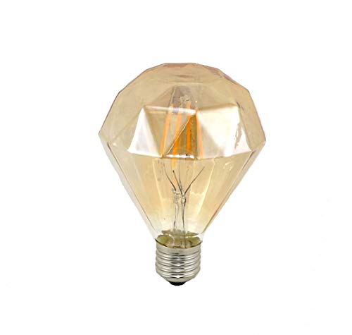 TECNOLUX EURO -LED Ampoules à filament 4W E27, éclairage LED vintage 4W Edison Hot 3000K Diamond