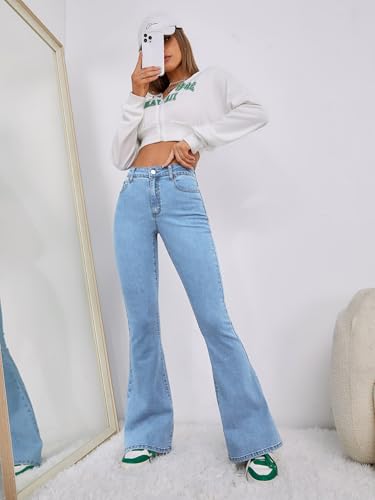 Image of Solid Low Waist Bootcut Denim Jeans for Women's & Girls'