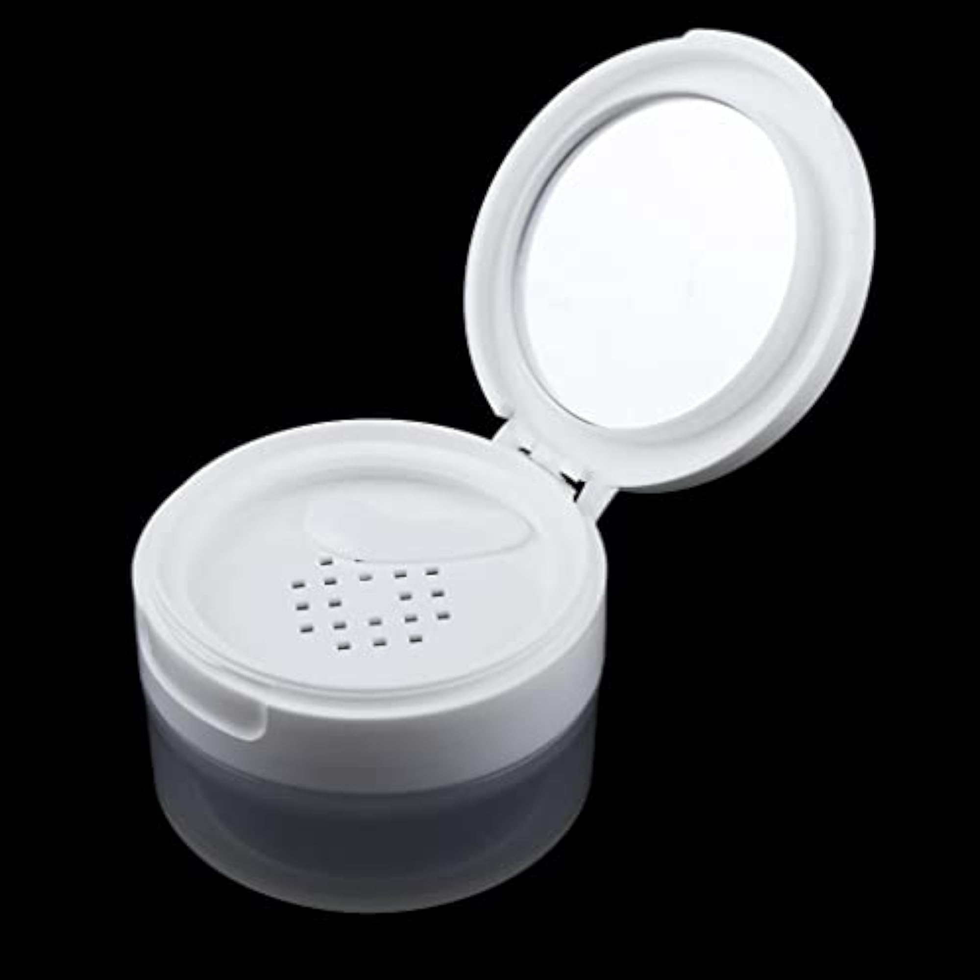 Travel Empty Makeup Loose Powder Container Pot Case with Mirror Sifter Lid 80g