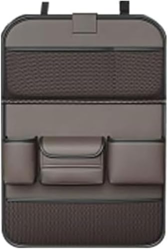 LBUQGGCN Organizador Asiento Coche para Maserati Levante/Grecale SUV Modena/S/GTS/Trofeo 2016-2025, Protector Respaldo con Escritorio Plegable Bolsa Almacenamiento Trasera Bandeja Accesorios