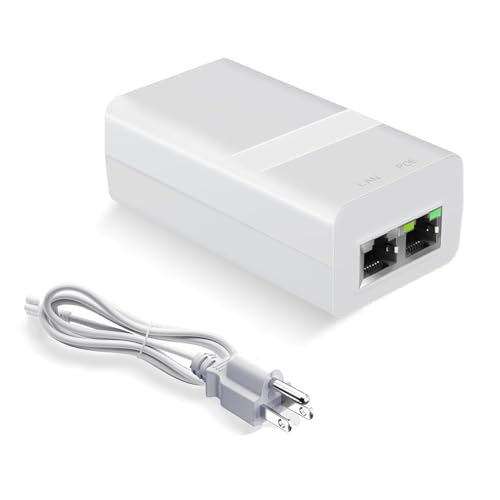 PROCET PoE Injector Gigabit 15W 48V Passive PoE Power Injector 1000Mbps for Wireless AP, Unifi Access Point, UniFi U6 Pro AP, IP Phone, Router, PoE Doorbell System, IP Camera Non-IEEE802.3