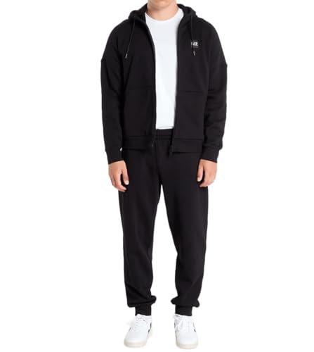 EA7 Emporio Armani Ensemble de sport, survêtement à capuche et pantalon de jogging, noir, Noir , M