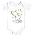 SpecialMe® Baby Body mit Namen Bedrucken Lassen Tier-Motive Nashorn Löwe Elefant Watercolor Kurzarm Bio Baumwolle Elefant weiß 0-3 Monate