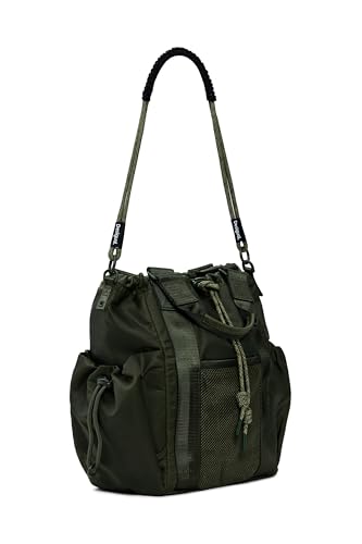 Sac à dos Desigual Neo Grunge Globe en nylon kaki vert foncé pour loisirs