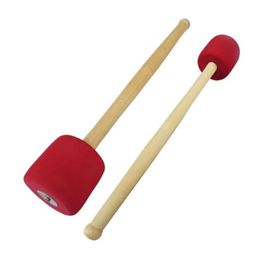 Baqueta de percusión con mango de espuma para bombo rojo