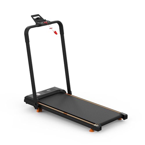 Tapis de Course Marche Pliable, 3 en 1 Pliable Motorise Tapis de Marche Electrique Silencieux Tapis de Marche Pliable 10 km/h, 500W Treadmill Compact Pente 10%, 12 km/h, Charge Max 120 kg
