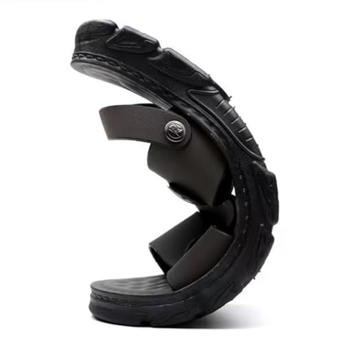 Premium Comfort Leather Cut Out Convertible Flip-back Outdoor Sandals Sildes Summer Slippers For Men Indoor Footwear4