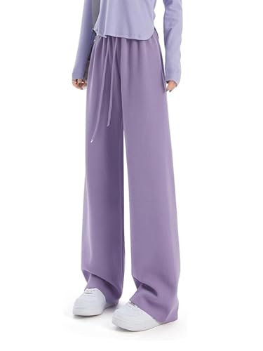 SHEKINI Jogginghose Damen Lang Palazzo Weite Hose Trainingshose...