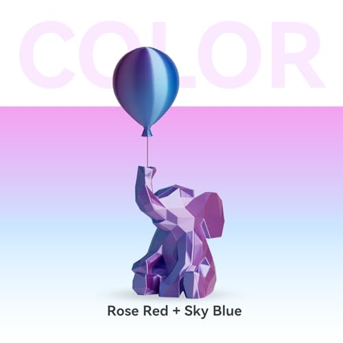 Image of Chitu Systems Conjure Dual Color Silk PLA Filament, Christmas Rose Red Sky Blue Filament, Reusable Spool Compatible with Bambulab Refill Filament, Diameters 1.75±0.02 mm 3D Printer Filament 1KG /2.2lb